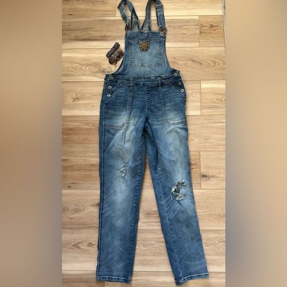 Arizona Jean Co Overalls waist/Vintage Brooch and Bracelets S - Picture 1 of 9